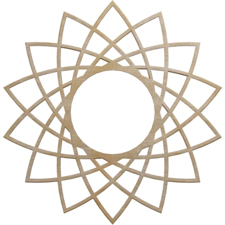 Ekena Millwork Eleanor Wood Fretwork Pierced Ceiling Medallion, Birch, 18"OD x 6 7/8"ID x 3/8"T CMWP18X18X0375EABI